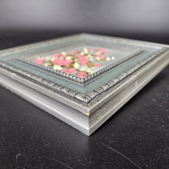 Vintage Budnik Floral Oil Painting Pink Flowers Original Signed Framed Art 7x8in - Picture 5 of 11